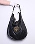 Daria Hobo, &pound;180, Handbags, Black, Leather, Front view